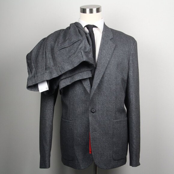 Hugo by Hugo Boss Mens‎ 2-pc suit Gray Modern-Fit Patch Pocket Jacket Size 38S - Picture 12 of 15